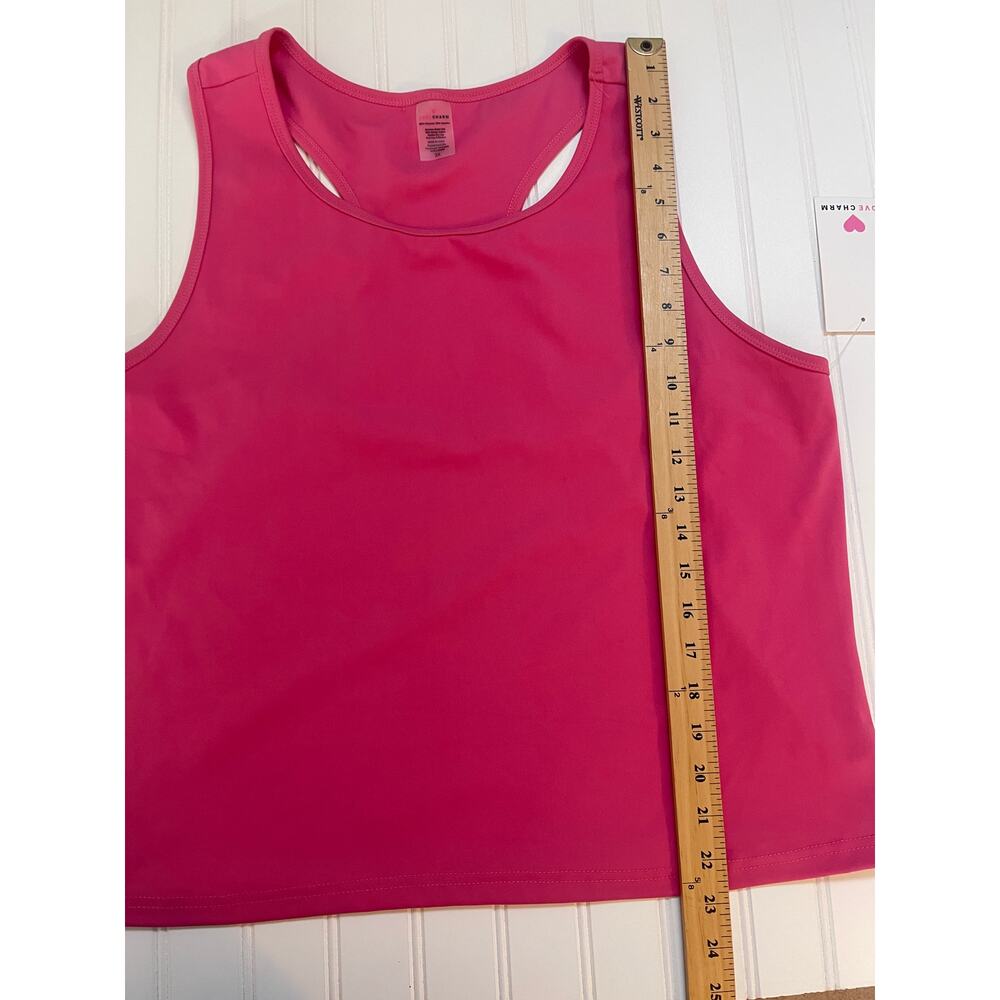 NWT Love Charm Hot Pink Racerback Tank Top Activewear - Size Women's 3XL - Picture 3 of 5